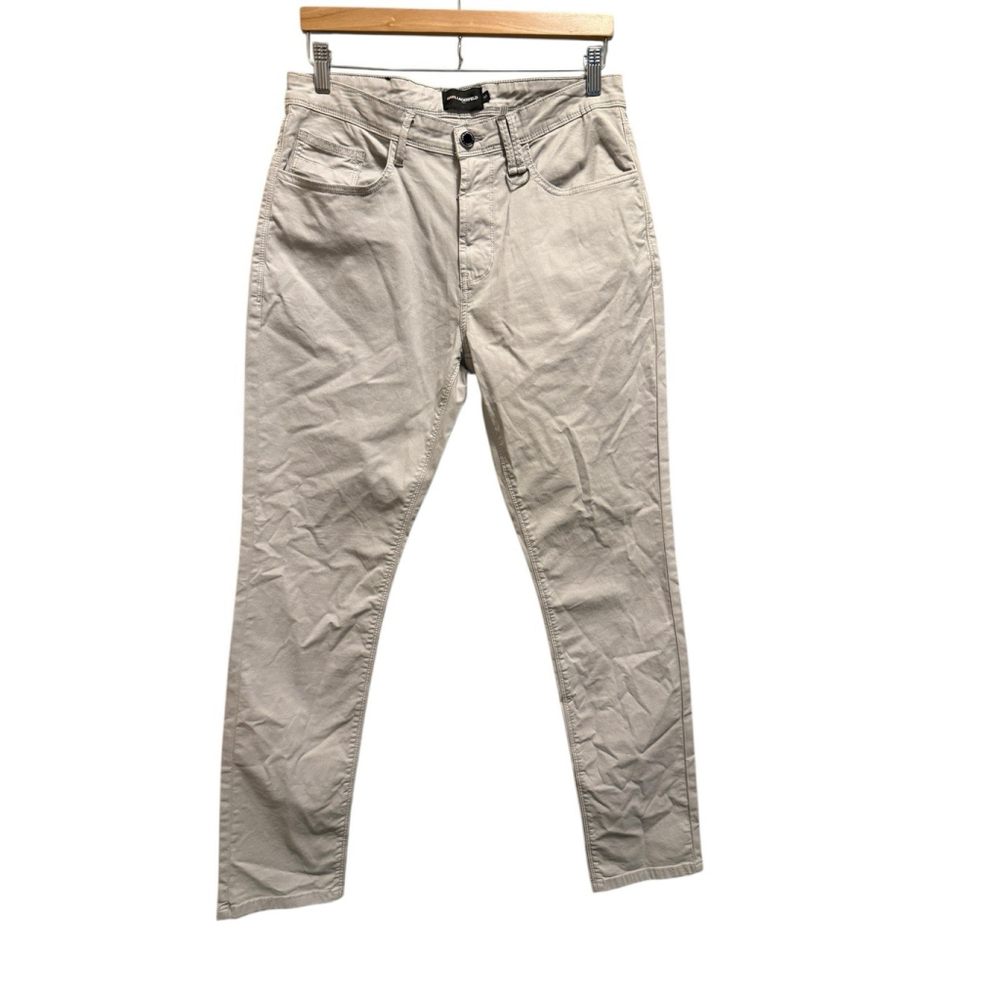 KARL LAGERFELD PARIS Pants Cotton Trousers 5 Pocket Light Grey Size 30 X 31 NWOT